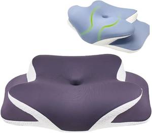 lot 40356 image: Adult Butterfly-Shaped Memory Pillow, Memory Foam for Protecting The Cervical Vertebrae, Irregular Height Pillow for Protecting The Cervical Vertebrae (Purple, 23.6IN15.7IN5.5IN)