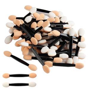 lot 40360 image: Fcozpjk Disposable Chrome Nail Powder Applicator Brushes Set  Black Dual Side Applicators Sticks Nail Glitter Powder Pigment Rubbing Pen Nail Art Applicator Tools Eyeshadow Sponge Bursh