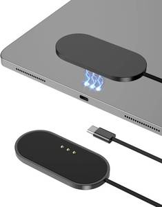lot 40363 image: Magnetic Wireless Charger for iPad Pro 11 (1st2nd3rd4th) & iPad Air 11 (M2M3) & iPad Air 10.9 (4t, 27W Fast Charging Smart Connector Alloy Wireless Charging Pad with USB-C Cord Cable
