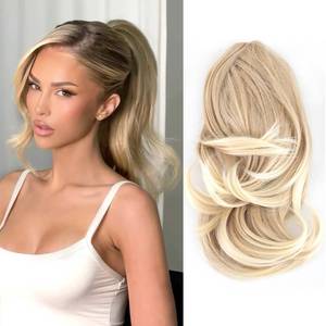 lot 40364 image: 10 inch Ponytail Extension - Pony Tails Hair Extensions, Energetic Claw Clip Ponytail Extension, Quick Installation Hold Securely Messy Buns Hair Pieces for Women(Color T24613)