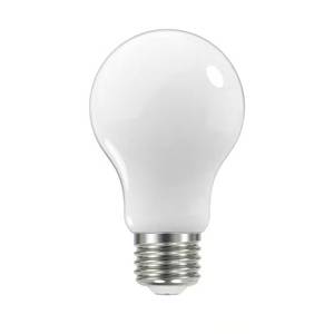 lot 40557 image: 60-Watt Equivalent A19 Dimmable Frosted Glass Filament LED Light Bulb Bright White (3-Pack)