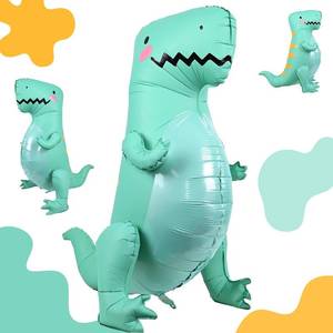 lot 40569 image: 43 Large 3D Dinosaur Balloon for Party Decorations, Cute Giant Self Standing Inflatable Dinosaur Balloons, Dino Foil Balloons for Kids Jungle Dino Themed Baby Shower Birthday Party Decor Supplies
