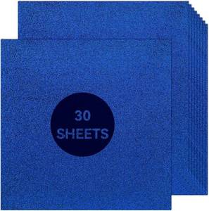 lot 40582 image: Blue Glitter Cardstock 12 x 12, Paper for Cricut, Thick Card Stock for Card Making, Scrapbooking, Craft(250Gsm 30Sheets) (Blue