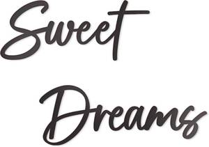 lot 40594 image: Sweet Dreams Metal Sign Wall Art Decor - 35X8 Black Modern Sweet Dreams Farmhouse Signs for Hanging Above Bed Wall Decor for Bedroom