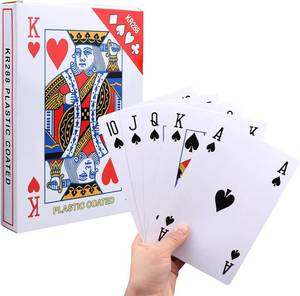 lot 40603 image: GSE Jumbo Playing Cards, Large Oversized Playing Cards, Huge Poker  Large Print Cards Deck, Easy Read For Adults & Seniors, Magic Party, Casino Party Decorations