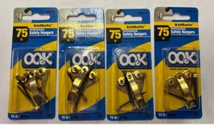 lot 40617 image: OOK Kid Safe Professional Safety Hangers 75Lb 4 Pack