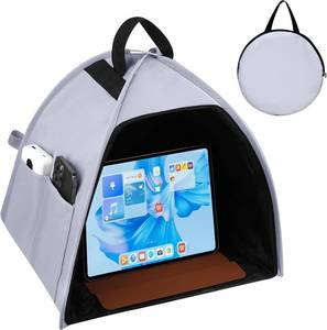 lot 40622 image: HoYiXi Foldable Tablet Sun Shade & Privacy Shield - Fits 8-11 Tablets Compatible Fire HD 10iPad 9.7iPad miniGalaxy Tab A8 A9Huawei- Blocks Sunlight, Protects Privacy, Anti - Glare,Grey
