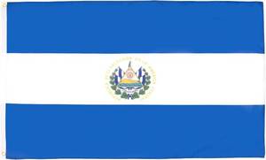 lot 40631 image: AZ FLAG El Salvador Flag 3x4.75 ft 100D Polyester 2 Grommets  Indoor and outdoor use Salvadoran 90x60 cm decorative flag double stitched seams and reinforced edges with metal grommets