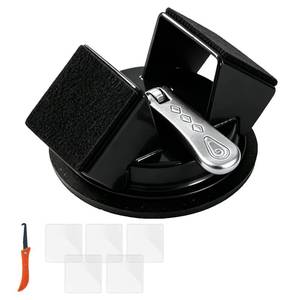 lot 40634 image: Floor Gap Fixer Tool, Double 45 Striking Surface Floor Gap Repair Tool, Suction Cup for Floor Planks Fixing, Flooring Crack Closing Tool with Aluminum Handle & Noise Absorbing Felt for Laminate, Vinyl