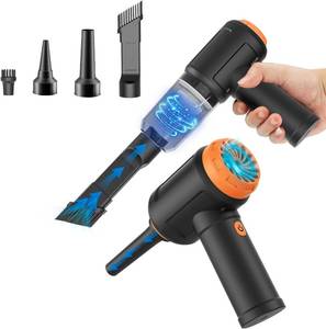 lot 40644 image: Meudeen Air Duster - Computer Vacuum Cleaner - for Keyboard Cleaning - Cordless Canned Air - 110000RPM Powerful PC Cleaner(Air-01)