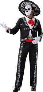 lot 20189 image: Spooktacular Creations Halloween Mens Day of The Dead Costume, Mariachis Skeleton Costume