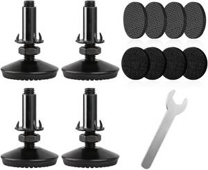 lot 20197 image: 4 Set M10 Furniture Leveling Feet, Adjustable Table Feet  Foot With T Nut, Screw On Cabinet Restaurant Table Chair Self Levelers Leg (2 Base Dia & Thread Length, Felt&Rubber Pads)