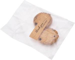 lot 21386 image: Matte Cookie Bags 5x7, 100Pcs Heat Seal Bag Frosted Semi Clear Cellophane Treat Packaging Heat Sealable