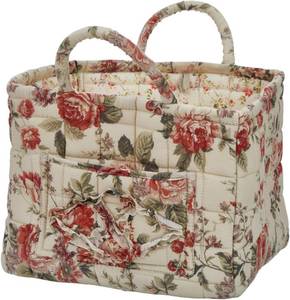 lot 21387 image: Boho Fabric Storage Basket, Large Capacity Laundry Basket, 12.2 x 10.23 x 10.23 Collapsible Laundry Hamper with Easy Carry Handles (C Multi-Color 8, L)