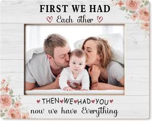 lot 26485 image: New Baby Picture Frames 5x7, Family Photo Frame, Ultrasound Photo Frame, New Parents Gifts, Baby Picture Frames Newborn, Pregnancy Announcement, Baby Boy Picture Frame, First We Had Each Other