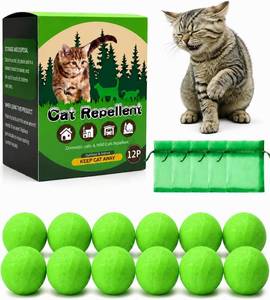 lot 26497 image: Cat Repellent Outdoor, Outdoor Cat Deterrent for Yard Garden Lawn & Patio, 12 Pack Cat Repellent Balls with Plant-Inspired Scent, Easy Placement Solution for Outdoor Spaces