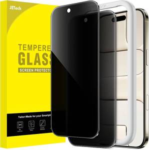lot 27247 image: JETech Privacy Screen Protector for iPhone Air, 2-Pack  Anti-Spy Privacy Protection, Tempered Glass, Easy Installation Tool, Anti-Scratch Design
