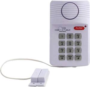 lot 27303 image: Wireless Home Security Burglar Alarm Garage Shed Caravan Defender with Keypad, Fit for Door Window, Powered by 3 x AA Battery (Not Included)