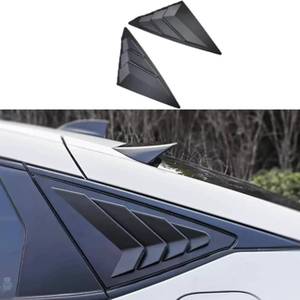 lot 27321 image: Rear Side Window Louvers Compatible with Civic Sedan 2022 2023 2024 2025 Sport Decoration Accessories Air Vent Scoop Louver Window Scoop Louver Cover Matte Black