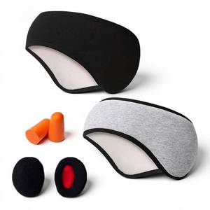 lot 27337 image: Winter Fleece Headband, Black Athletic Ear Warmer, Unisex Thermal Head Wrap for Winter Sports, 4.5 Inches Wide (Grey)