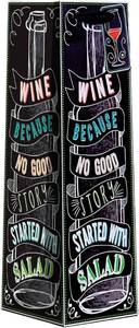 lot 27340 image: LUXPaper Bottle Gift Bags  4 12 x 4 12 x 14  Chalkboard  5 Qty STOCK PHOTO APPROXIMATE