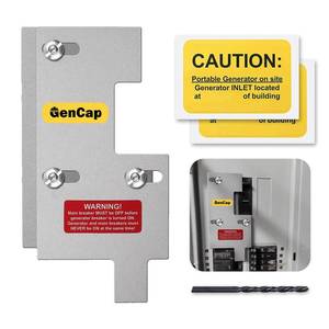 lot 43555 image: Generator Interlock Kit Compatible with GE General Electeric Breaker Panels with Single Vertical Throw Main, for Safe Usage of Portable Power During Outage