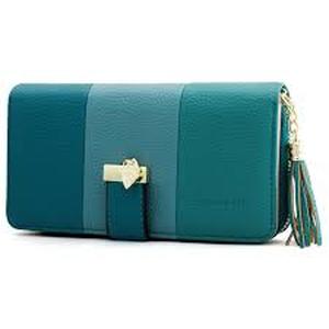 lot 45002 image: Pomelo Best RFID Womens Wallet   Large Capacity Ladies Purse COLOR IS Blueish green