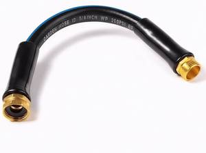 lot 45023 image: SheeChung Short Garden Hose 1ft x 58,Rubber Leader Hose,Male to Female  Short Hose for Hose Reel Faucet,Hose ExtensionExtender,Small Water Hose Heavy Duty,34GHT,Flexible,Leak Free,Lightweight
