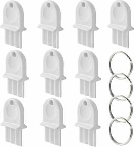 lot 45034 image: Zorfeter 10Pcs White Paper Towel Dispenser Key, Universal Replacement Toilet Paper Dispenser Key