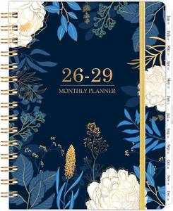 lot 45036 image: 2026-2029 Monthly PlannerCalendar - 3 Year Monthly Planner 2026-2029  6.3 x 8.4, July 2026 - June 2029, Months Tabs, Inner Pocket, Elastic Closure, Twin-Wire Binding