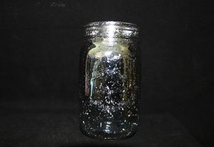 lot 101 image: Threshold Large Mason Jar - Frosted Silver set of 10&nbsp