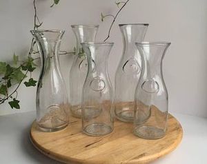 lot 126 image: Glass Carafes  Set 6 Pieces&nbsp