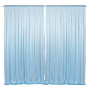 lot 138 image: Set of 3 baby Blue backdrop curtains&nbsp