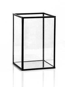 lot 152 image: Glass Display Boxes with Black Metal Frames Lot of 6