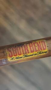 lot 121 image: Vintage South Bend Fly Fishing Rod w Metal Storage Tube