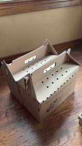 lot 210 image: Handy Cardboard Cat Carriers (2)