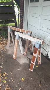 lot 304 image: Sawhorse Work Stand Pair with Crossbars