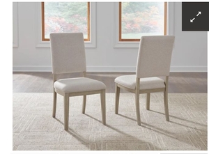 lot 25078 image: Signature Design by Ashley Vallardia Dining Chair, Set of 2 - Retail $257