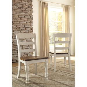 lot 25085 image: Ashley Marsilona Two-Tone Dining Room Chair - Set of 2 - Retail $323