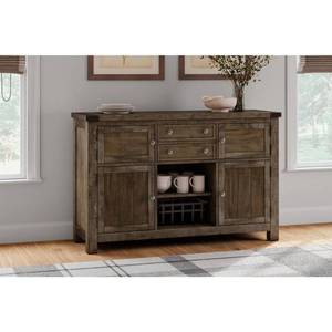 lot 25099 image: Signature Design by Ashley Moriville Server in Grayish Brown - Retail $1,250