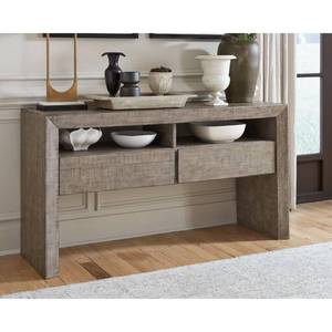 lot 25101 image: Langford Casual Brown Wood 61.88 in. Sled Base Dining Server - Retail $933