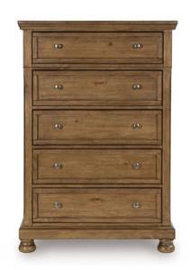 lot 25105 image: Ashley Furniture Feddinger 5 Drawer Chest - Retail $1290
