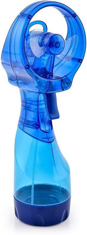 lot 2020 image: O2COOL Deluxe Handheld Battery Powered Water Misting Fan (Dark Blue) - Retail $14