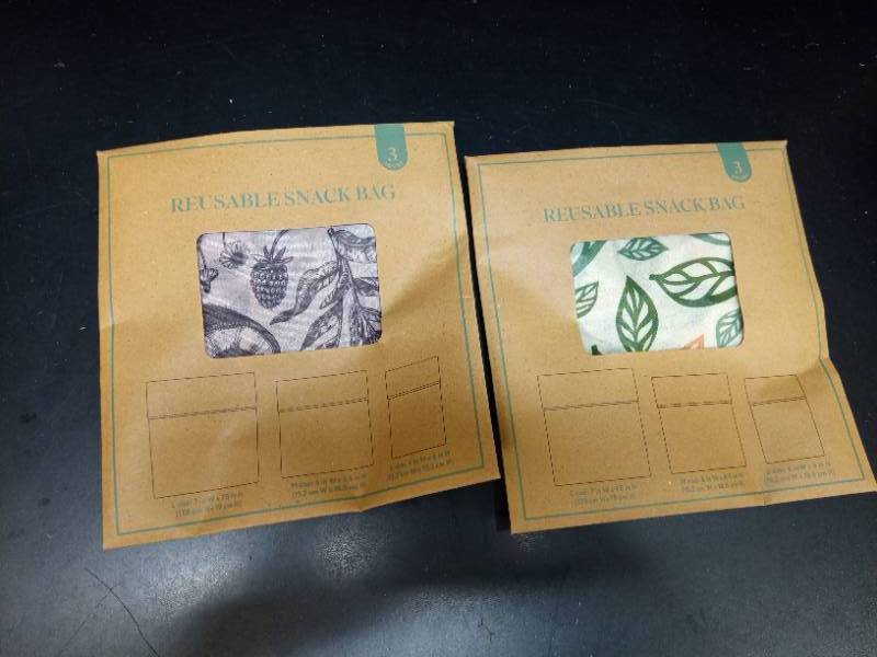 lot 2017 image: Ankyo Reusable Snack Bags 3-Pack L M S Sizes - Retail $14