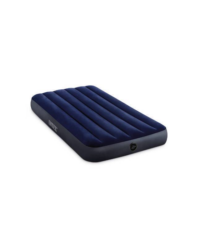 lot 2004 image: Intex 64757E Dura-Beam Standard Downy Air Mattress Fiber-Tech - Twin Size - 10in Bed Height - 300lb Weight Capacity - Pump Sold Separately - Retail $25