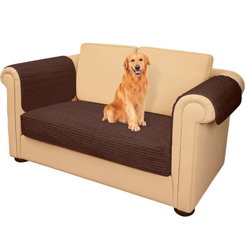 lot 2014 image: Meider Sofa Seat Covers Couch Covers incl 2pcs Armrest Covers, Anti-Slip Dog Mat Pet Pad Blanket for Sofa Slipcovers Ideal for Pet and Furniture Protectors(Coffee, 33 L x 52 W) - Retail $27
