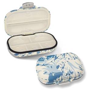 lot 2036 image: VirgoCCY Travel Pill Organizer, 7 Compartments Portable Pill Case, Daily Pill Box to Hold Vitamins, Portable Pill CaseJewelry Box, Small Pill Container for Pocket Purse Medicine Organizer, Blue - Retail $9