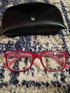 lot 127 image: Ray-Ban Dark Pink Frame Eyeglasses with Black Case