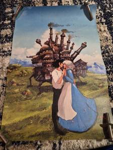 lot 130 image: Studio Ghibli Howls Moving Castle Poster Collection 5 Pieces