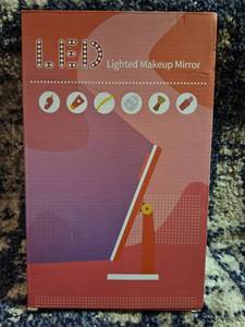 lot 167 image: LED Lighted Makeup Mirror Swivel Tilt Smart Touch Dimmer USB